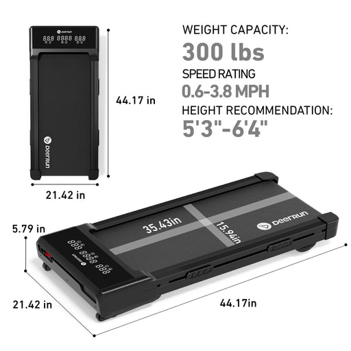 DeerRun Z10 12% Auto Incline Smart Walking Pad Treadmill with remote control - Sweatfully
