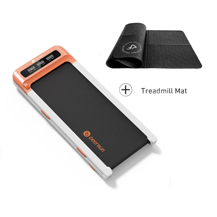 DeerRun Z10 12% Auto Incline Smart Walking Pad Treadmill with remote control-Orange - Sweatfully