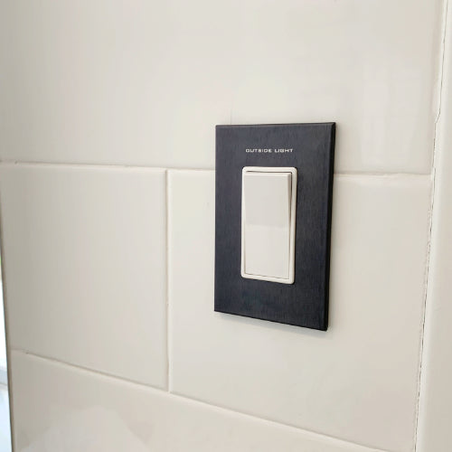 CleanPlate Wall Plate in Jet Black for Rocker Switches - Sweatfully