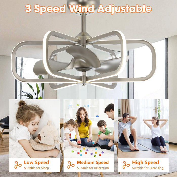 30" Theron Modern DC Motor Downrod Mount Reversible Ceiling Fan with LED Lighting and Remote Control - Sweatfully