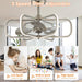 30" Theron Modern DC Motor Downrod Mount Reversible Ceiling Fan with LED Lighting and Remote Control - Sweatfully