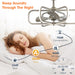 30" Theron Modern DC Motor Downrod Mount Reversible Ceiling Fan with LED Lighting and Remote Control - Sweatfully