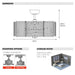 31" Linda Industrial DC Motor Downrod Mount Reversible Ceiling Fan with Lighting and Remote Control - Sweatfully