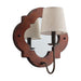 1-Light Rustic Iron Wood Wall Sconce Lighting - Sweatfully