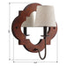 1-Light Rustic Iron Wood Wall Sconce Lighting - Sweatfully