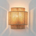 1-Light Farmhouse Rattan Wall Sconce Lighting - Sweatfully