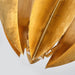 19 Inch Elvira 6-Light Farmhouse Vintage Distressed Golden Semi-Flush Mount Ceiling Light - Sweatfully