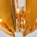 19 Inch Elvira 6-Light Farmhouse Vintage Distressed Golden Semi-Flush Mount Ceiling Light - Sweatfully