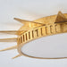 25 Inch Dana Vintage Golden Sunburst Flush Mount LED Light - Sweatfully