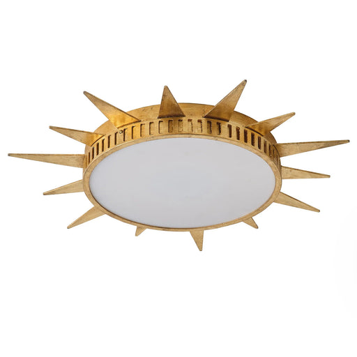 25 Inch Dana Vintage Golden Sunburst Flush Mount LED Light - Sweatfully