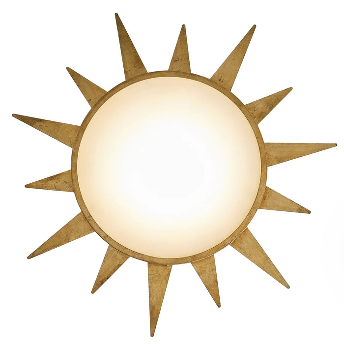 25 Inch Dana Vintage Golden Sunburst Flush Mount LED Light - Sweatfully