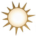25 Inch Dana Vintage Golden Sunburst Flush Mount LED Light - Sweatfully