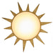 25 Inch Dana Vintage Golden Sunburst Flush Mount LED Light - Sweatfully