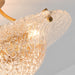 16 Inch Page 3-Light Vintage Golden Semi-Flush Mount Ceiling Light - Sweatfully