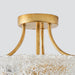 16 Inch Page 3-Light Vintage Golden Semi-Flush Mount Ceiling Light - Sweatfully