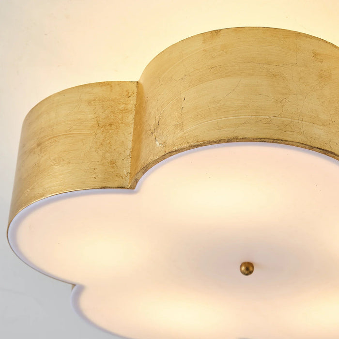 20 Inch Joyce 5-Light Vintage Golden Semi-Flush Mount Ceiling Light - Sweatfully
