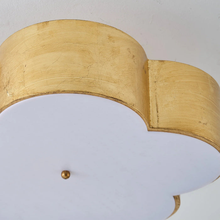 20 Inch Joyce 5-Light Vintage Golden Semi-Flush Mount Ceiling Light - Sweatfully