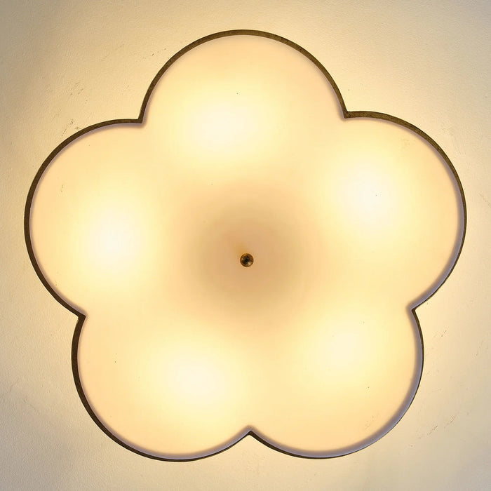 20 Inch Joyce 5-Light Vintage Golden Semi-Flush Mount Ceiling Light - Sweatfully