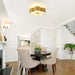 20 Inch Joyce 5-Light Vintage Golden Semi-Flush Mount Ceiling Light - Sweatfully