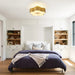 20 Inch Joyce 5-Light Vintage Golden Semi-Flush Mount Ceiling Light - Sweatfully