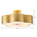 20 Inch Joyce 5-Light Vintage Golden Semi-Flush Mount Ceiling Light - Sweatfully