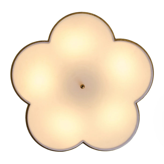 20 Inch Joyce 5-Light Vintage Golden Semi-Flush Mount Ceiling Light - Sweatfully