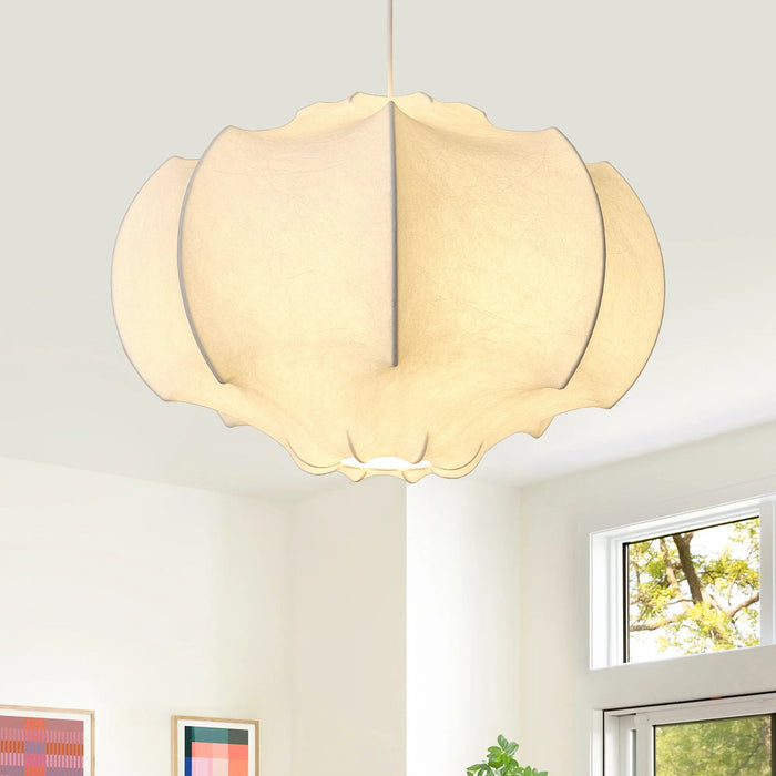 24 Inch Bevis 3-Light White Wabi-sabi Island Pendant Light - Sweatfully