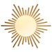 18 Inch Iris 1-Light Golden Semi-Flush Mount Ceiling Light - Sweatfully