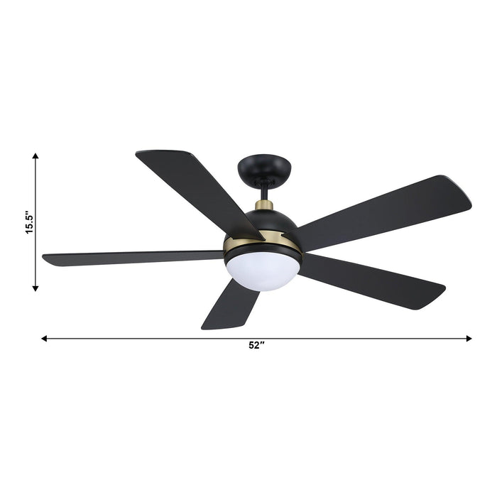 52" Indutrial 5 Blades Ceiling Fan with LED Lighting - Sweatfully