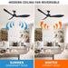 66" Misael Propeller Industrial DC Motor Ceiling Fan with LED Lighting - Sweatfully