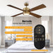 52" Bucholz Industrial Ceiling Fan with Dimmable LED Light - Sweatfully