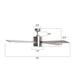 52" Bucholz Industrial Ceiling Fan with Dimmable LED Light - Sweatfully