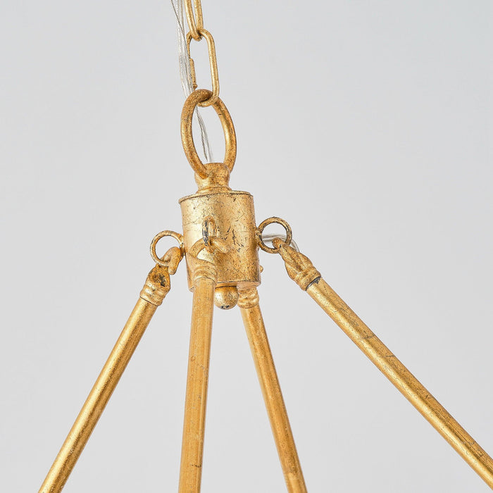 8-Light Golden Modern Candle Chandelier - Sweatfully