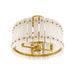 4-Light Modern Drum Marble Semi Flush Mount Ceiling Light - Sweatfully