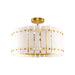 4-Light Modern Drum Marble Semi Flush Mount Ceiling Light - Sweatfully