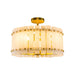 4-Light Modern Drum Marble Semi Flush Mount Ceiling Light - Sweatfully
