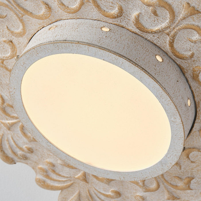 22 Inch White Modern Sunburst Flush Mount LED Lighting - Sweatfully