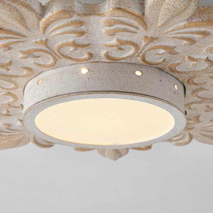 22 Inch White Modern Sunburst Flush Mount LED Lighting - Sweatfully