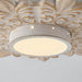22 Inch White Modern Sunburst Flush Mount LED Lighting - Sweatfully
