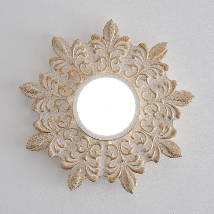 22 Inch White Modern Sunburst Flush Mount LED Lighting - Sweatfully