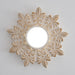 22 Inch White Modern Sunburst Flush Mount LED Lighting - Sweatfully