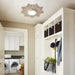 22 Inch White Modern Sunburst Flush Mount LED Lighting - Sweatfully