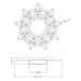 22 Inch White Modern Sunburst Flush Mount LED Lighting - Sweatfully