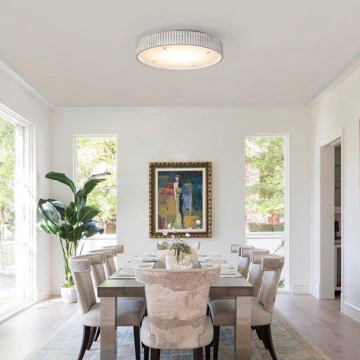 18 Inch White Modern Flush Mount LED Light - Sweatfully