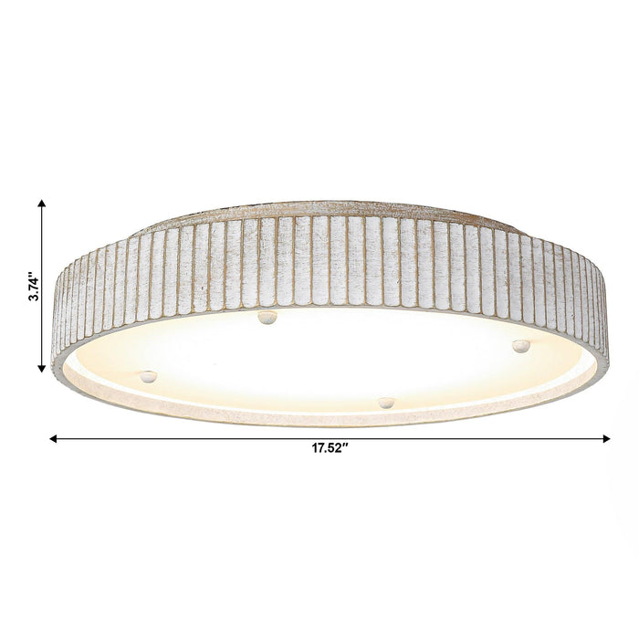 18 Inch White Modern Flush Mount LED Light - Sweatfully