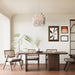 20 Inch Borg 5-Light White Wooden Chandelier - Sweatfully
