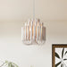 20 Inch Borg 5-Light White Wooden Chandelier - Sweatfully