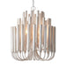 20 Inch Borg 5-Light White Wooden Chandelier - Sweatfully