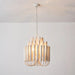 20 Inch Borg 5-Light White Wooden Chandelier - Sweatfully