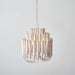20 Inch Borg 5-Light White Wooden Chandelier - Sweatfully